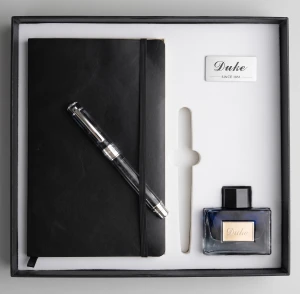 DUKE NOTATNIK MOLESKINE+932F BLACK PIÓRO+KAŁAMARZ Z ATRAMENTEM