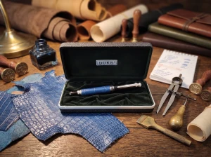 DUKE 669F PIÓRO BLUE LEATHER BOX 315 