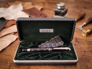 DUKE 669F PIÓRO BLACK LEATHER BOX 315 