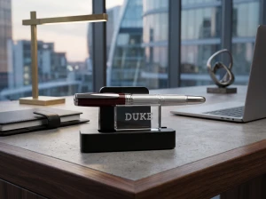 DUKE 656F SILVER/BURGUND - BIG NIB BOX 315