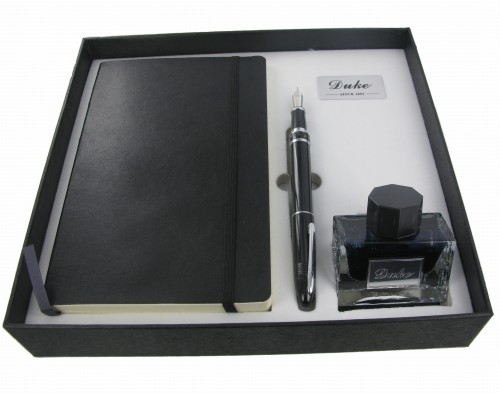 Duke 911F Shark Ring+Moleskine Diary+inkwell in box.jpg