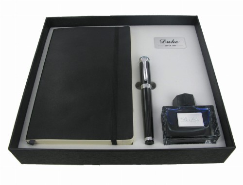 Duke AureolaF with Moleskine and inkwell.jpg